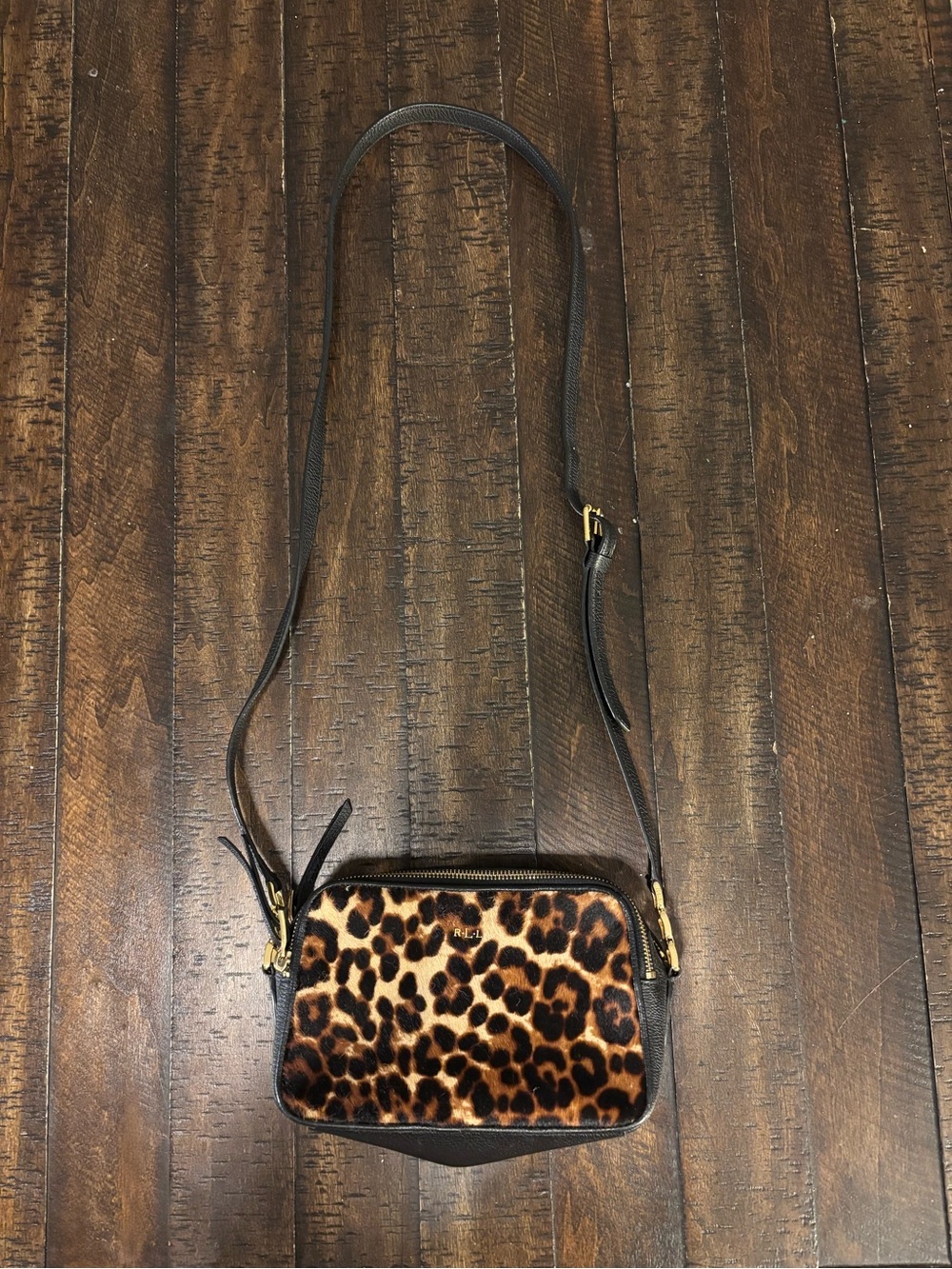 RALPH LAUREN RLL Leopard Crossbody Bag